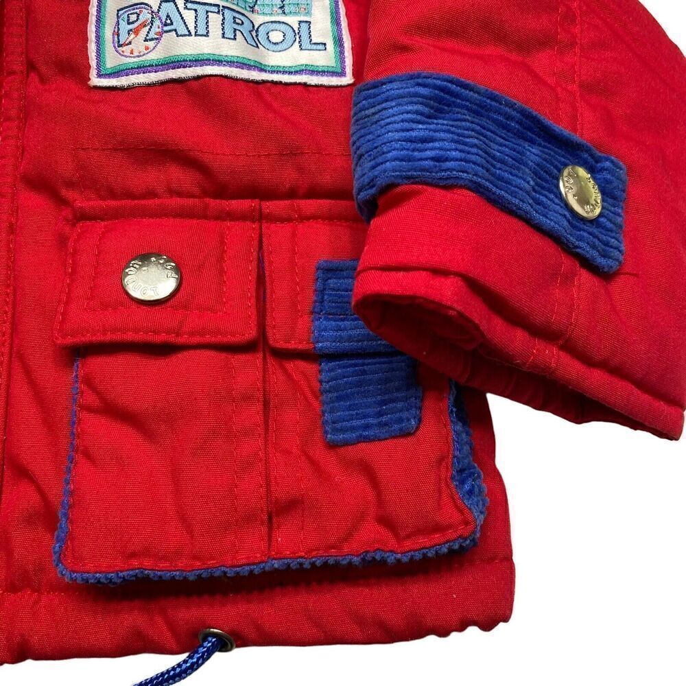 London Fog Jacket Toddler 18 Months Red Hooded Fog Patrol Zipper Snaps - Picture 4 of 8